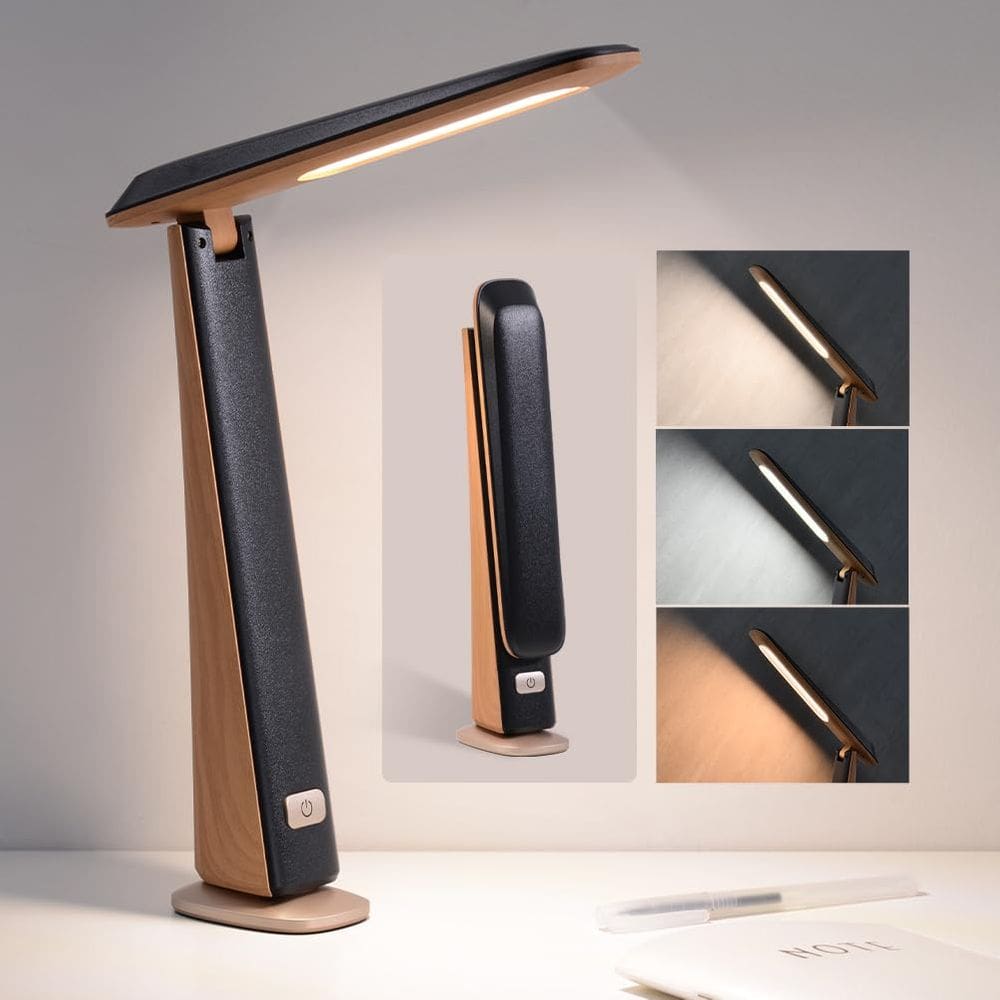 Lâmpada de mesa WILIT dobrável portátil recarregável LED 3 cores