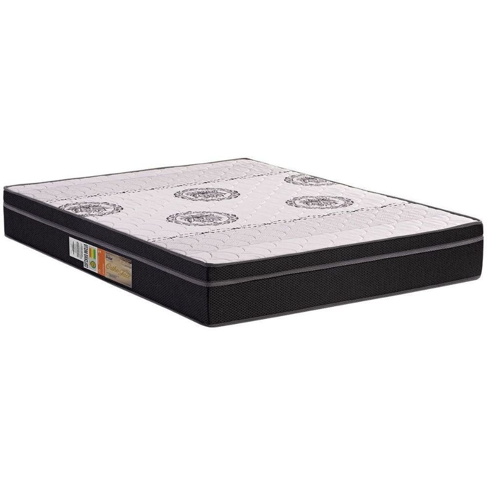 Colchão Casal Ortopédico 138cm X 25cm Branco/Cinza