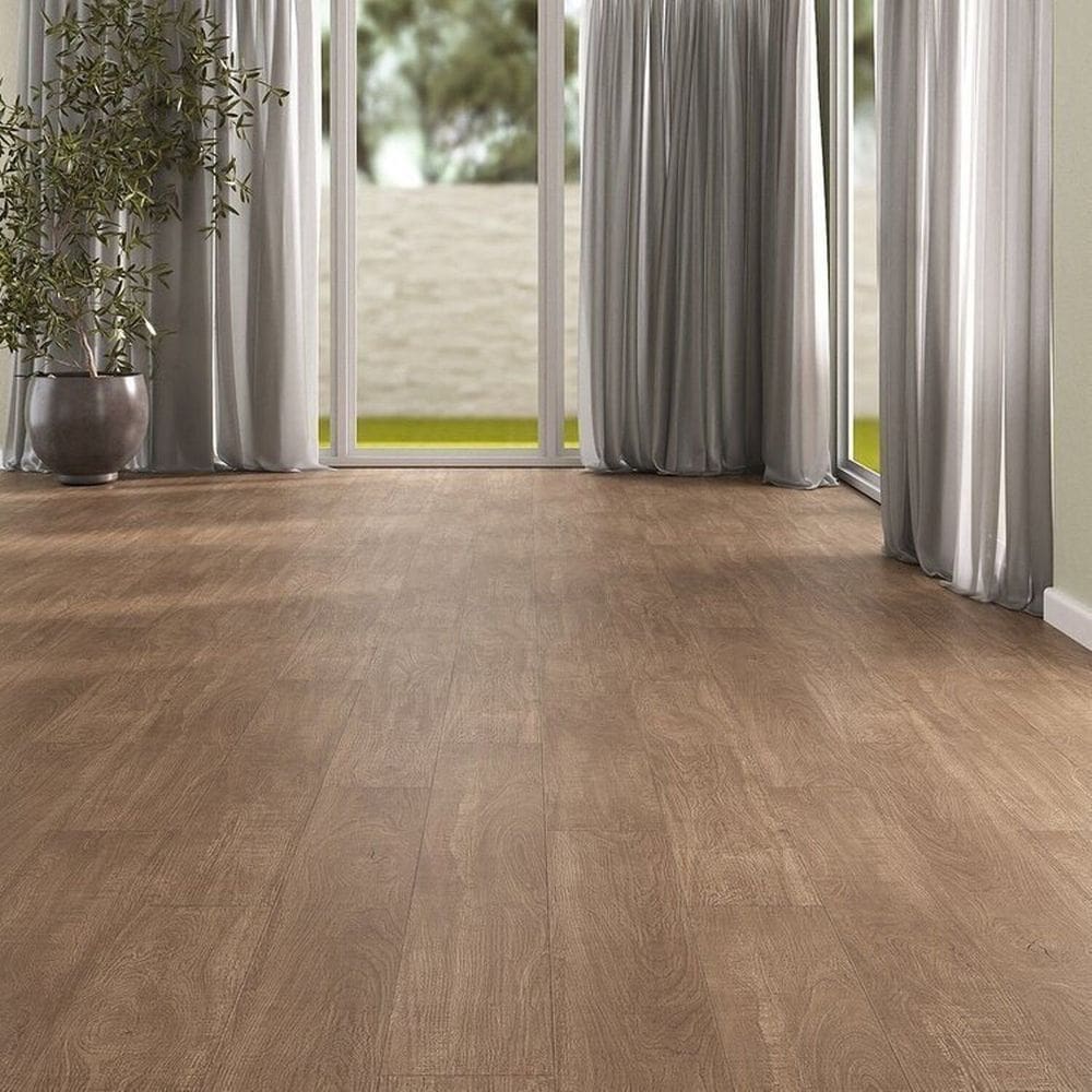 Kit com 30m² Piso Vinílico em Régua 17,78cm X 2mm X 1,21m Sofisticato Ruffino Cacau