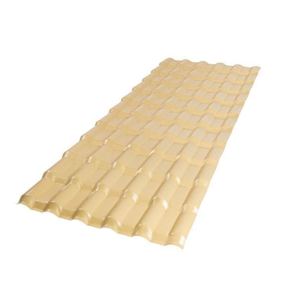 Kit 10 Telhas Colonial Pvc 2,42x0,88 6 Ondas Afort Marfim