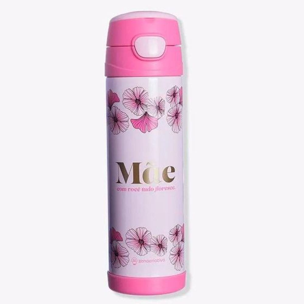 Garrafa Top Handle Mae Floral 500ml ZonaCriativa