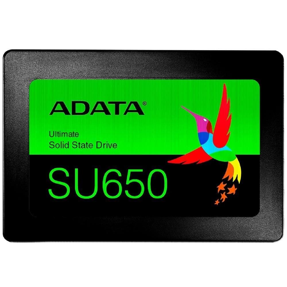 SSD Adata SU650, 512GB, Sata III, Leitura 520MB/s e Gravação 450MB/s