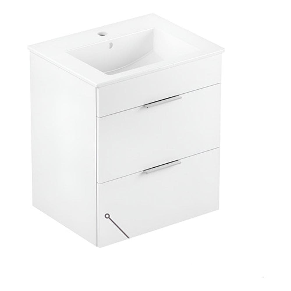 Gabinete Para Banheiro Branco E Madeira Aurora 62x65x43 Cm