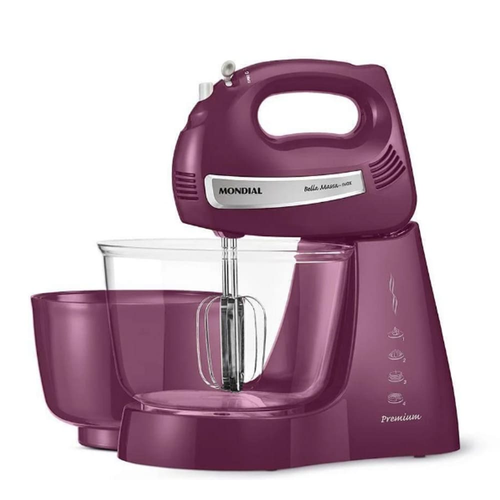BATEDEIRA MONDIAL 4 VELOCIDADES TURBO TIGELA DUPLA Lilas 220V