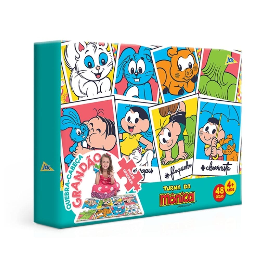 Turma da Mônica Quebra-Cabeça 48 Peças Grandão