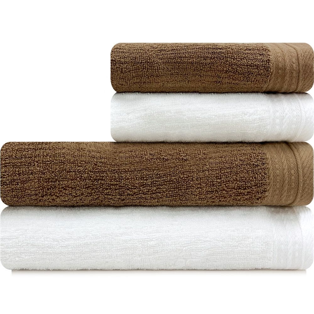 Jogo De Toalhas 4 Peças - Banhão Gigante + Rosto 100% Algodão Fios Penteados Max Imperial Karsten - Emcompre