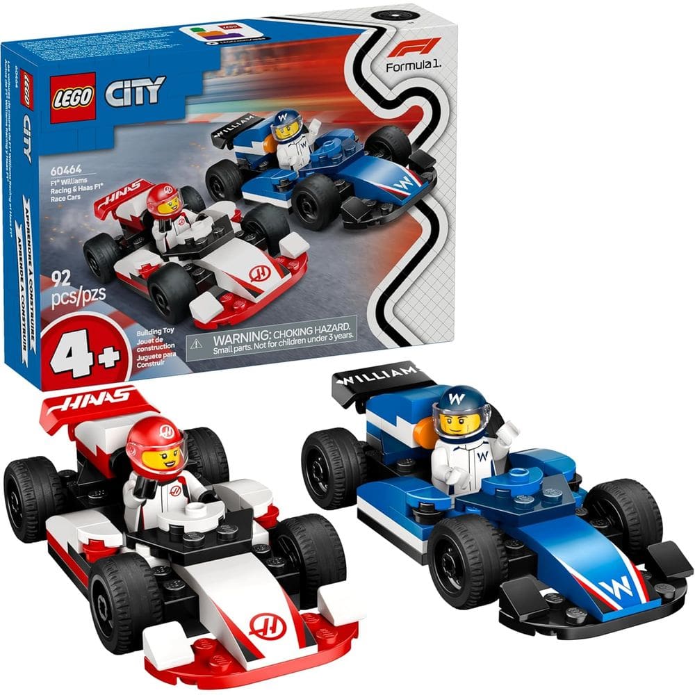 Lego City - Carros De Corrida F1 Da Williams Racing E Haas F1 60464