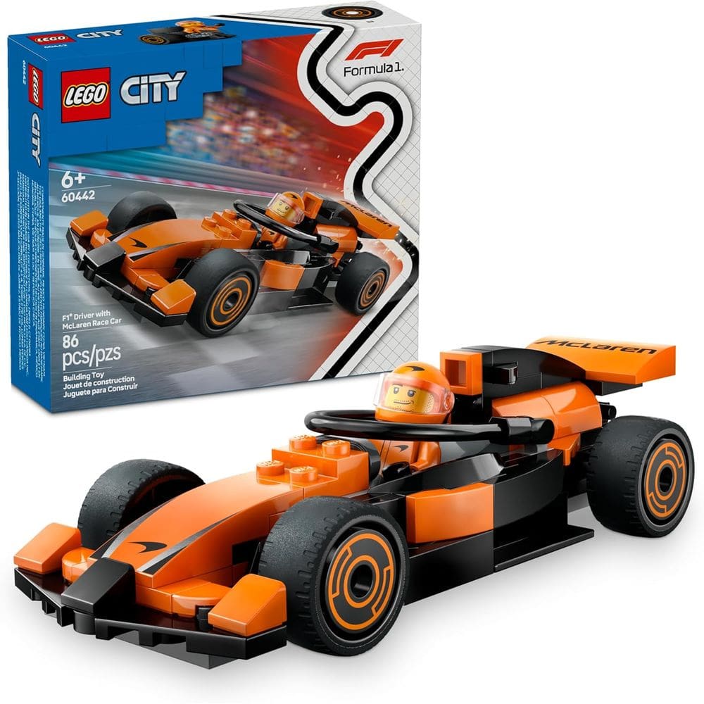 Lego City - Piloto De F1 Com Carro De Corrida Mclaren 60442