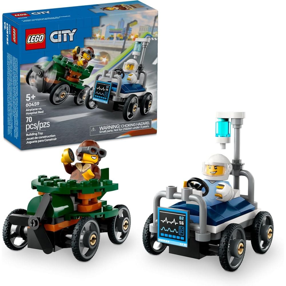 LEGO City - Carro de avião vs cama de hospital 60459