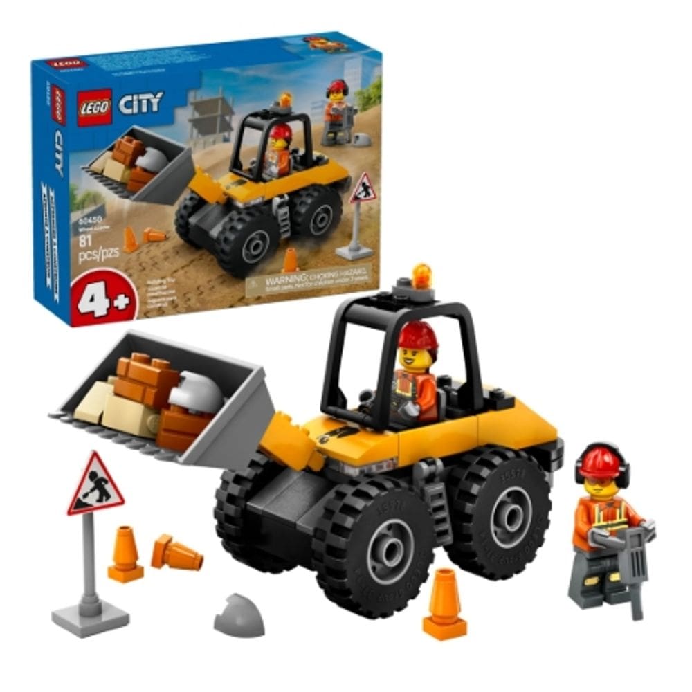 LEGO CIty - Carregadeira de rodas de construção amarela 60450