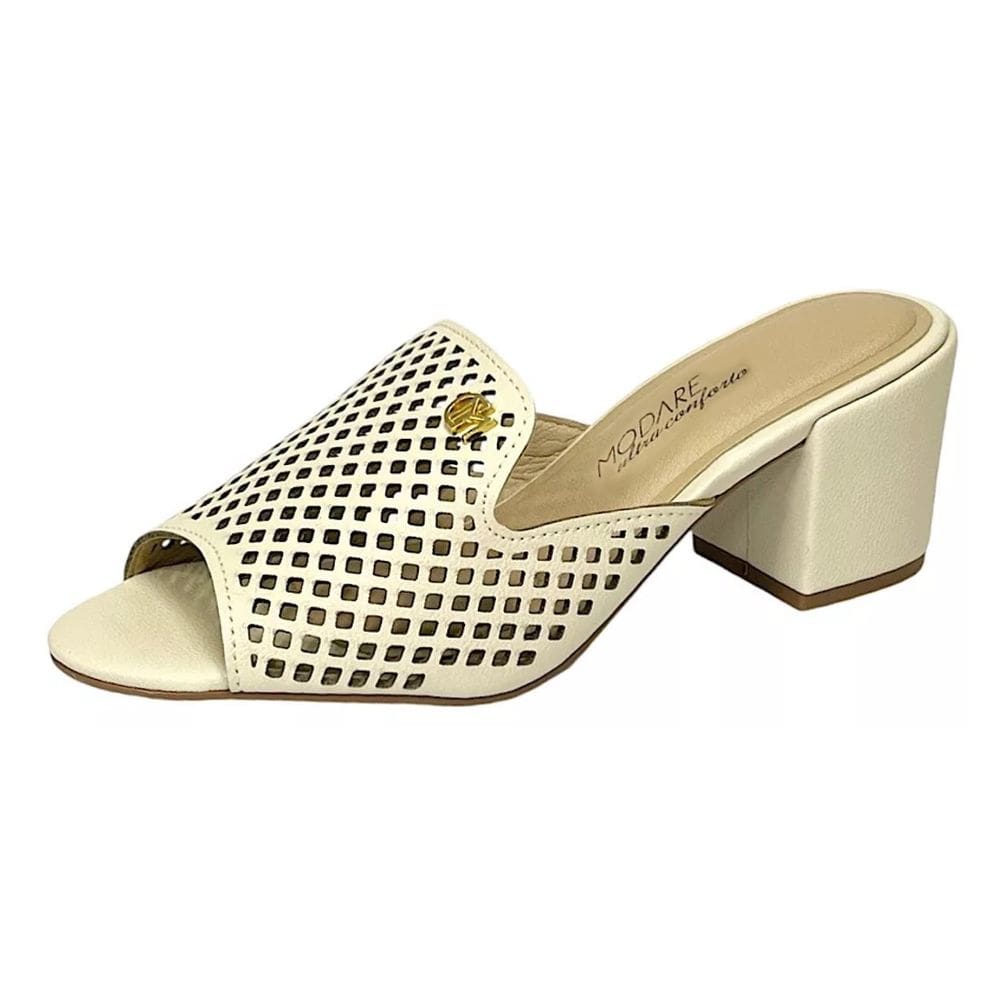 Tamanco Feminino Conforto Microfuros Salto Médio Modare