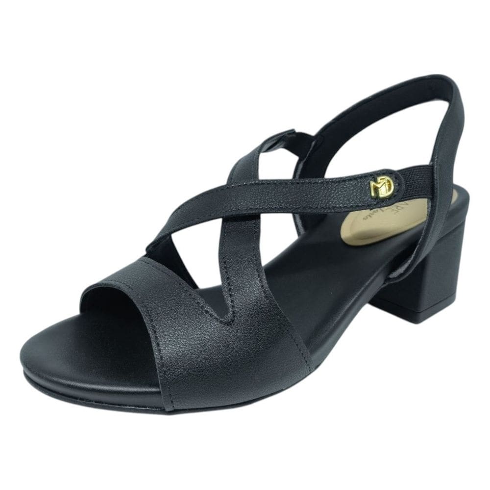 Sandália Feminina Salto Bloco Médio Clássica Conforto Modare