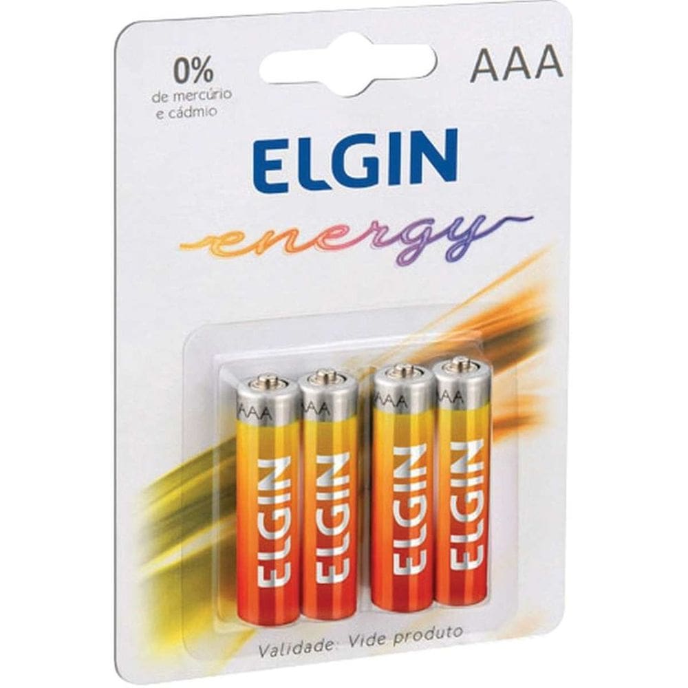 Pilha de Zinco Palito AAA 10blistersx4unid. - Elgin