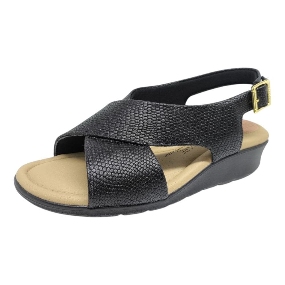 Sandália Feminina Anabela Baixa Soft Confort Casual Modare