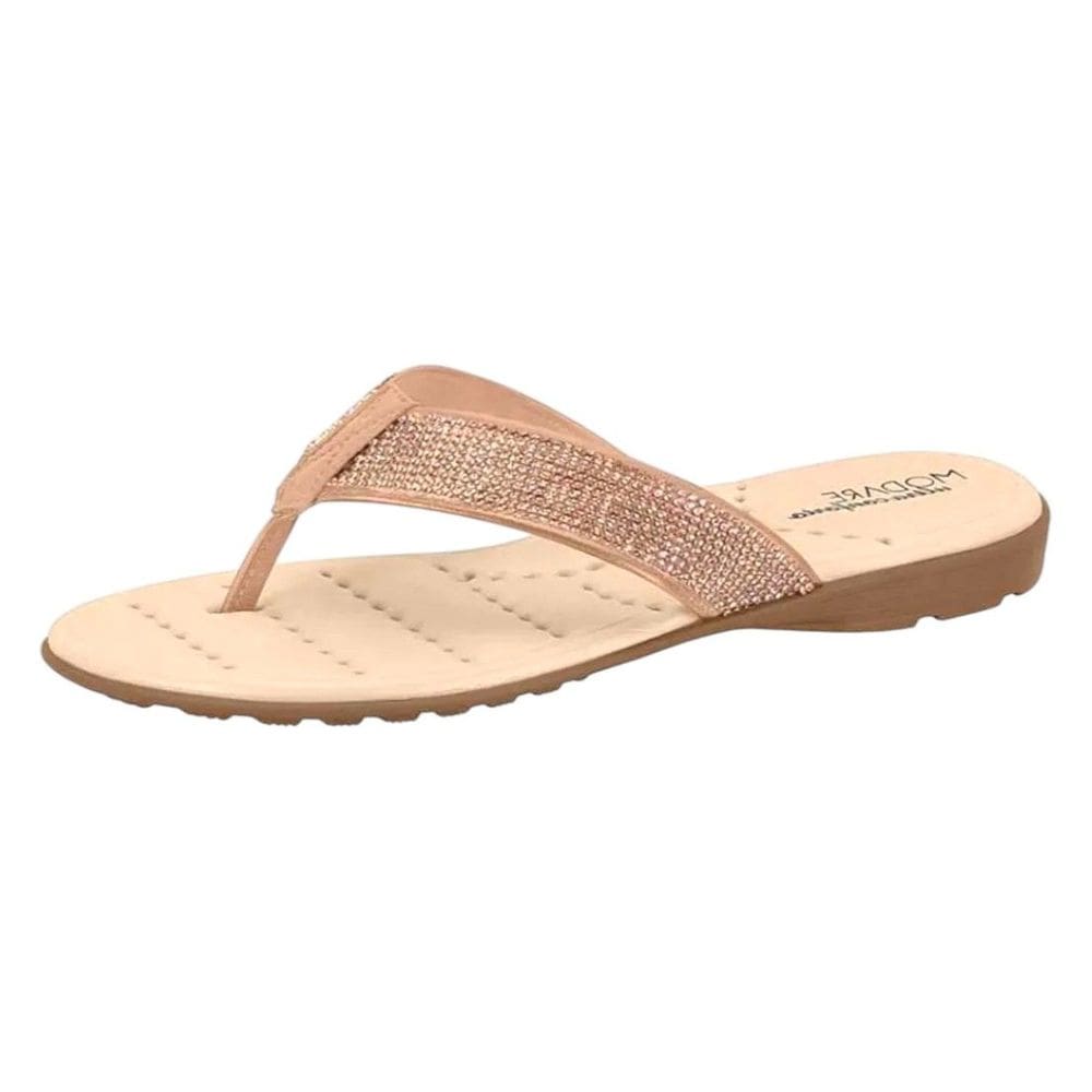 Chinelo Feminino Rasteiro UltraConforto Strass Modare