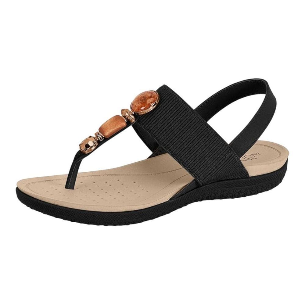 Sandalia Feminina Fácil Calce Detalhes em Pedrarias Modare