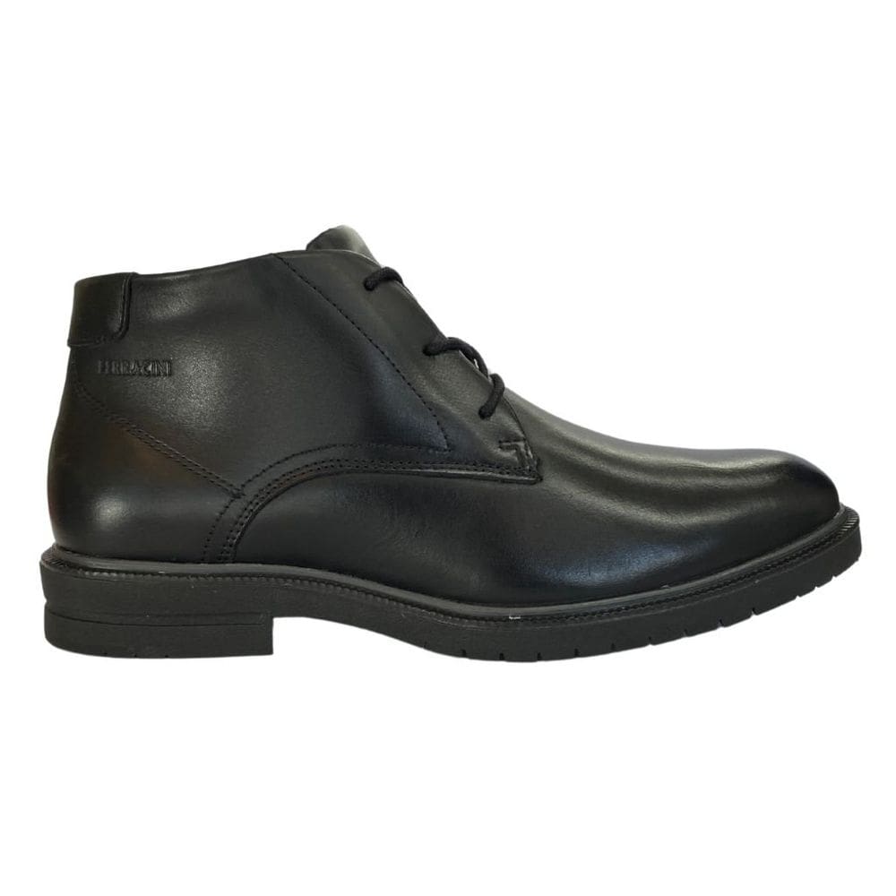 Bota Ferracini Firenze Masculino Preto de couro cano curto