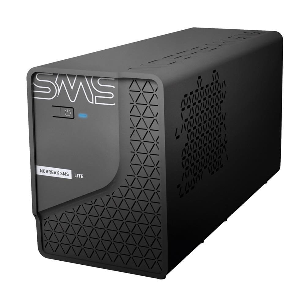 Nobreak SMS Lite 1200 VA, Mono, 220V, Senoidal, 6 Tomadas, Preto
