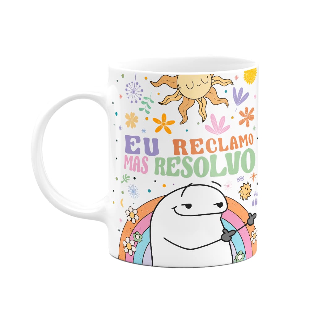 Caneca Flork Vibes - Eu reclamo mas resolvo - 325ml