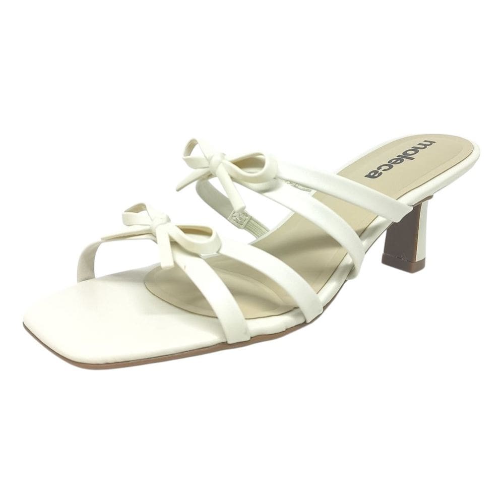 Tamanco Feminino Salto Taça Baixo Laços Moderno Moleca