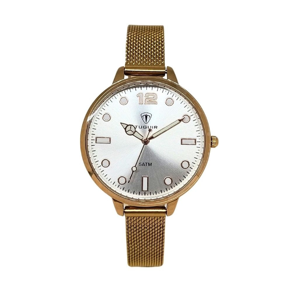 Relógio Feminino Relógio Tuguir Analógico TG227 Rose e Branco