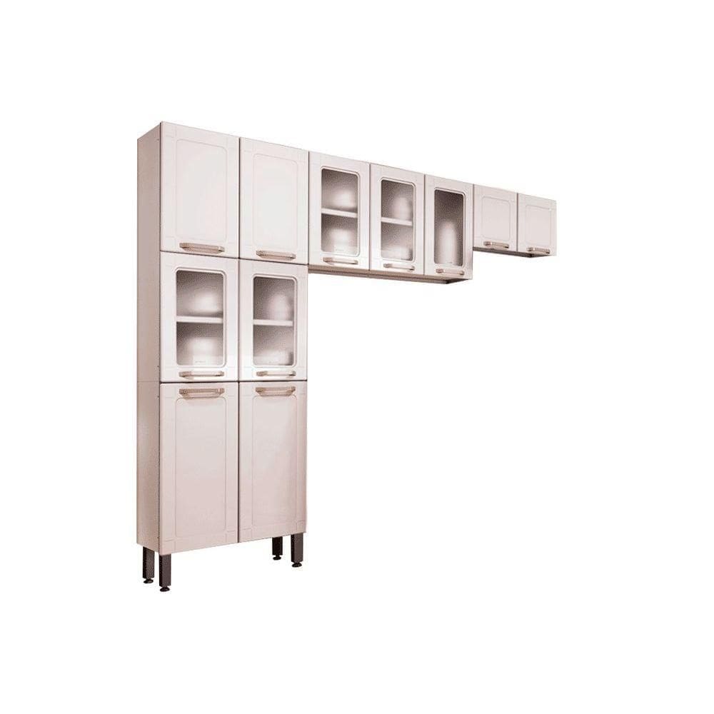 Cozinha Completa Colors 3 Peças (2Aéreos+1Paneleiro) CPT81 Branco - Bertolini