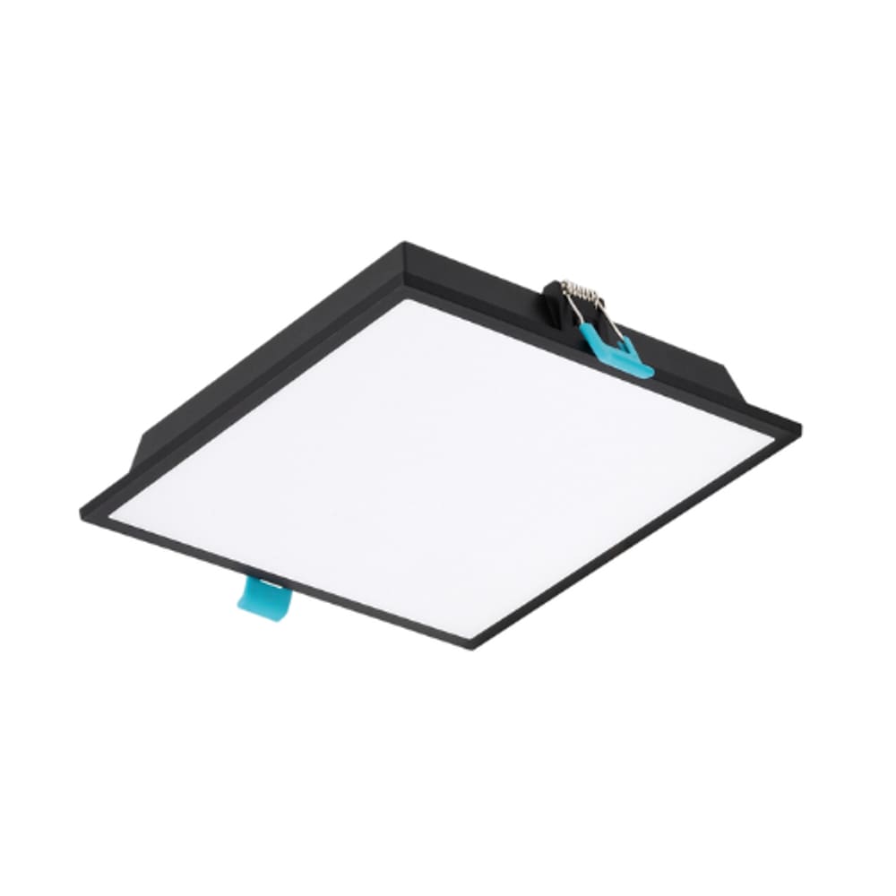Plafon De Led Deep Quadrado Recuado 18W 6000K Branco Frio - Preto - Delis - Ds1195
