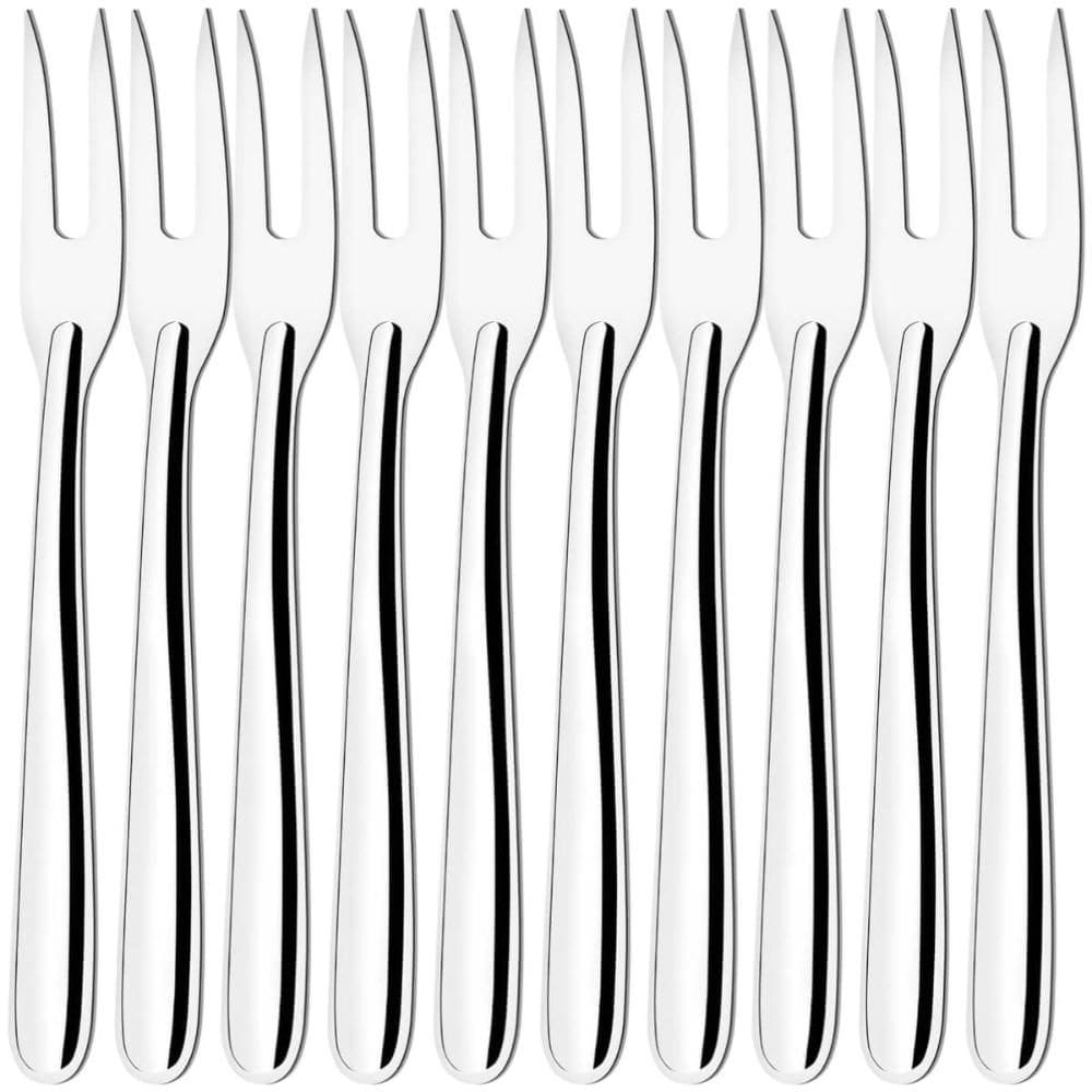Kit 10 Garfos Trinchante para Churrasco 24,5cm Inox Churrascaria Utensílio Gourmet Restaurante Taumer
