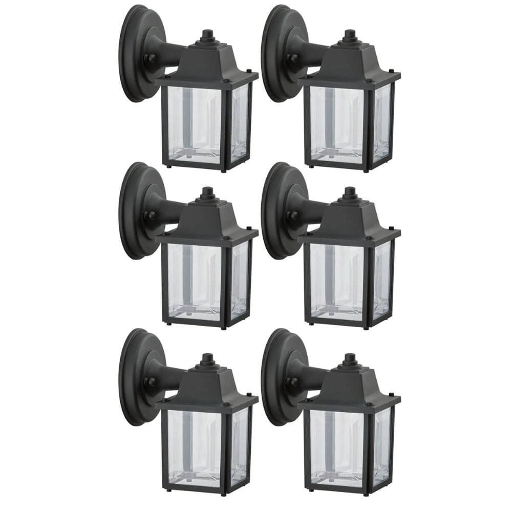 Jogo 6 Arandelas Clássicas Vintage Retro Grega Preta Luminária E27 Bivolt Jardim Muro Dital