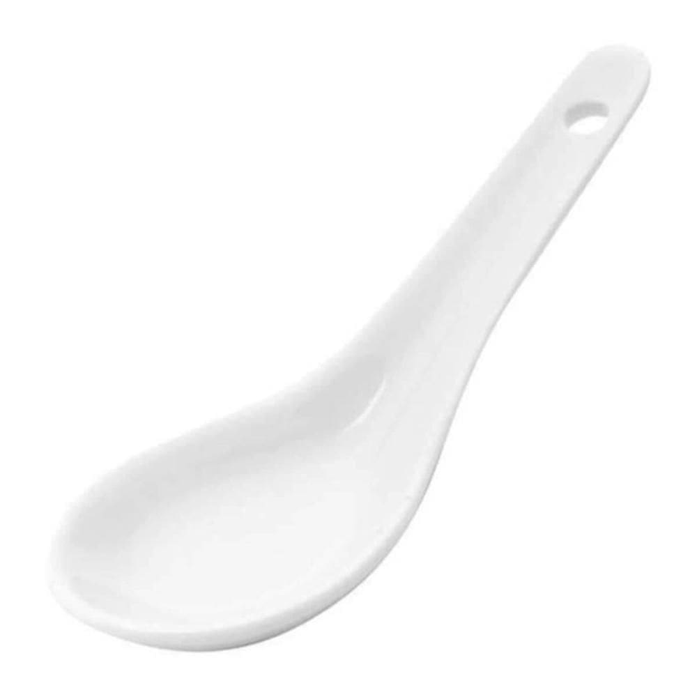 Kit 36 Colheres Finger Food Porcelana 20ml Branca Couvert Lyor Restaurante