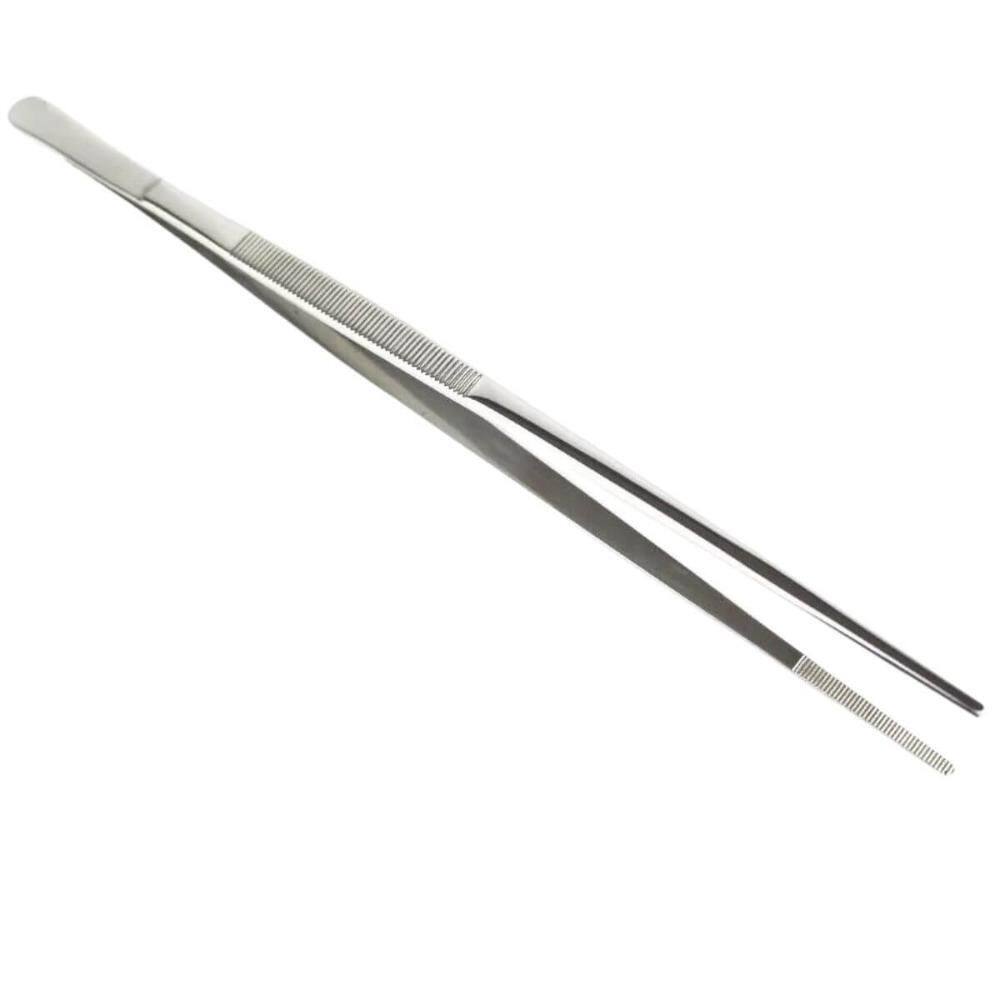 Pinça Culinária 30cm Inox Lyor Pegador Cozinha Profissional Com Serrilha Reta Alimentos
