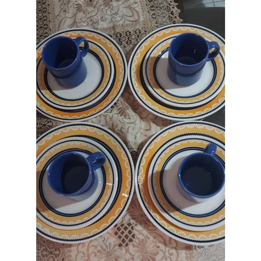 Jogo De Jantar Oxford Floryee 12 Pc Ceramica Alto Brilho