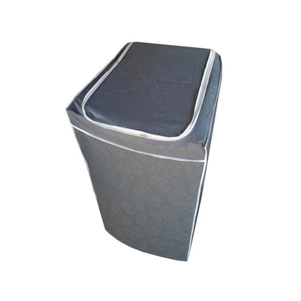 Capa De Máquina Lavar 12Kg 13Kg 15Kg Com Ziper Cinza