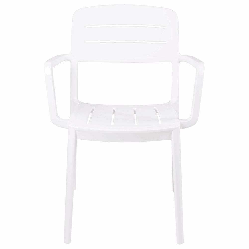 Cadeira Tramontina Amélia Em Polipropileno Cor Branco Com Braços 92099010