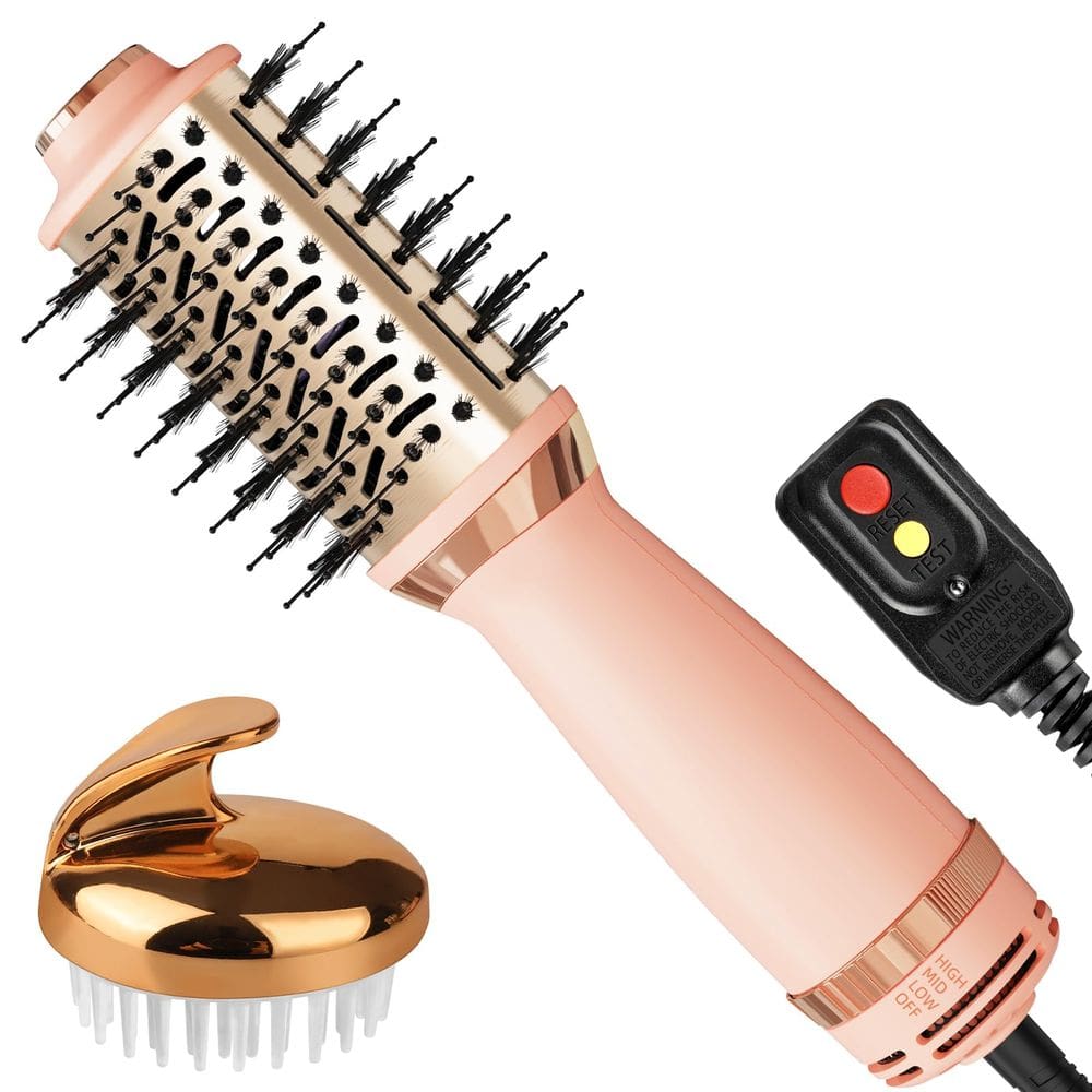 Escova para secador de cabelo Escova de secador de cabelo Voseki 4 em 1 com cano oval