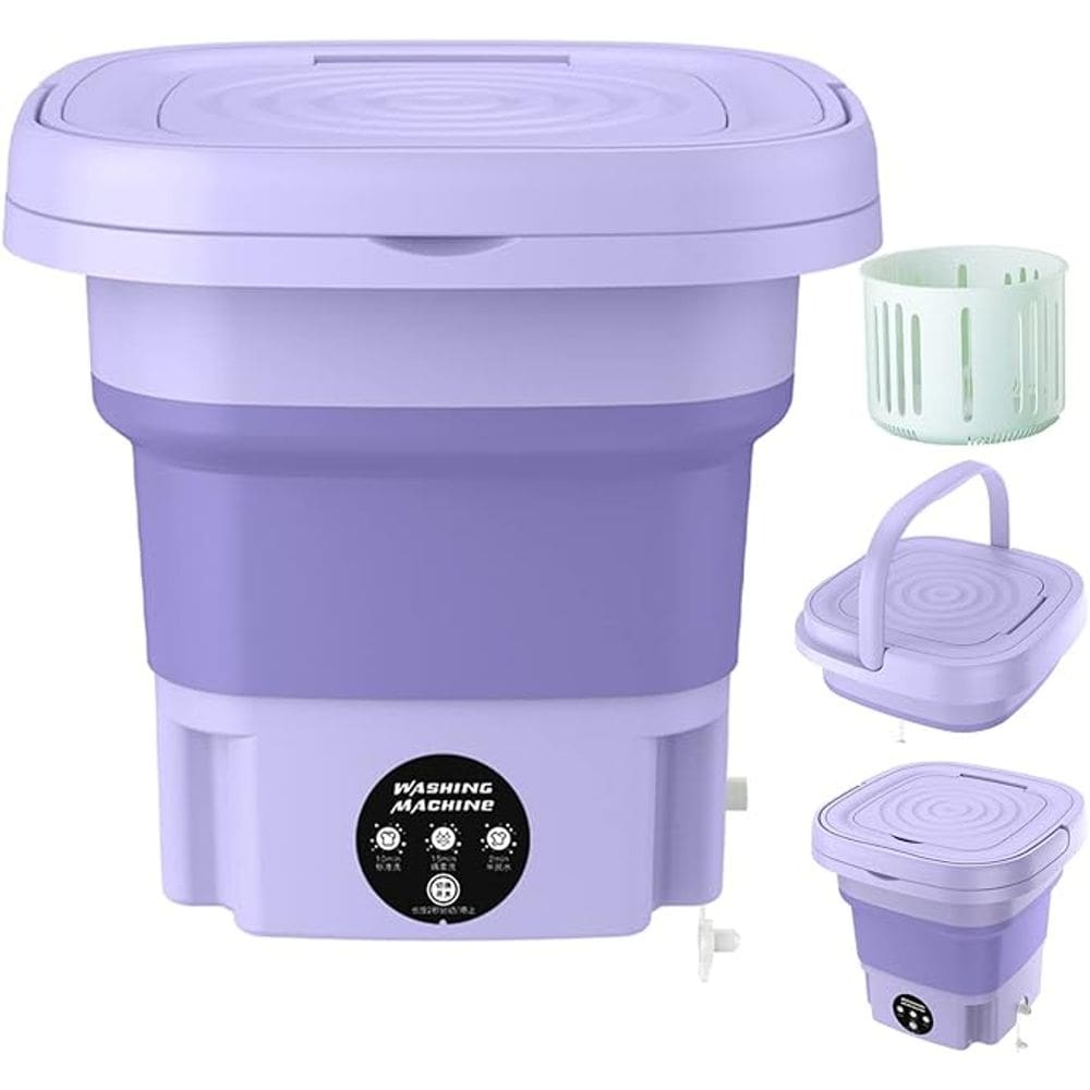 MINI MAQUINA DE LAVAR ROUPA De Viagem, Quartos, Faculdade, Pratica, Roupa de Bebês, Lavadora(PURPLE)