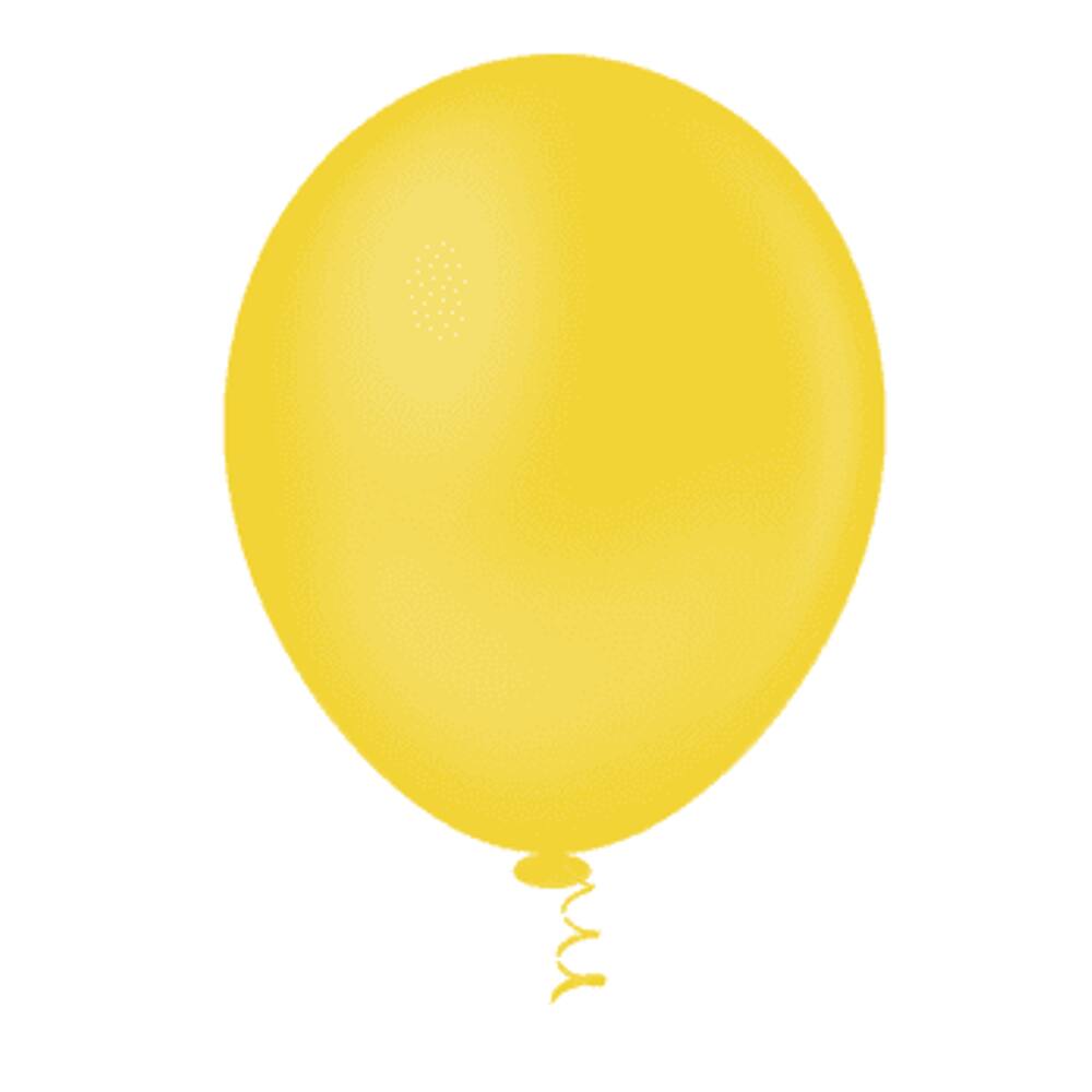 BALÃO LISO REDONDO - PIC PIC Nº 09 - AMARELO - Pacote com 50 unidades