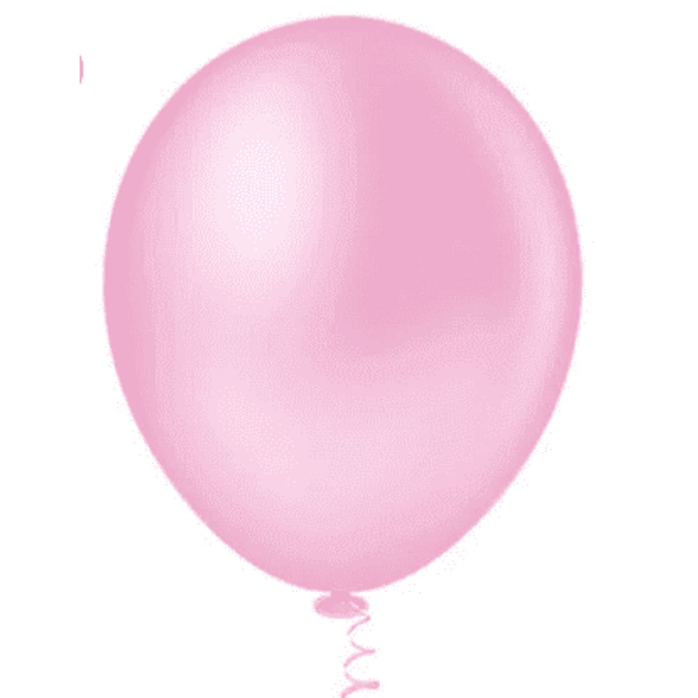 BALÃO LISO REDONDO - PIC PIC Nº 09 - ROSA BABY - Pacote com 50 unidades