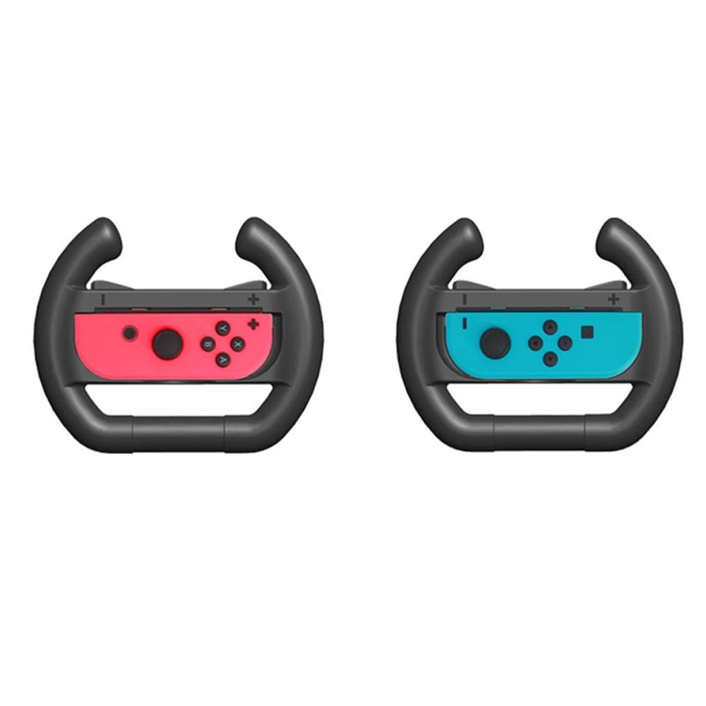 Par De Volante Compatível Nintendo Switch Joy-Con Grip Preto