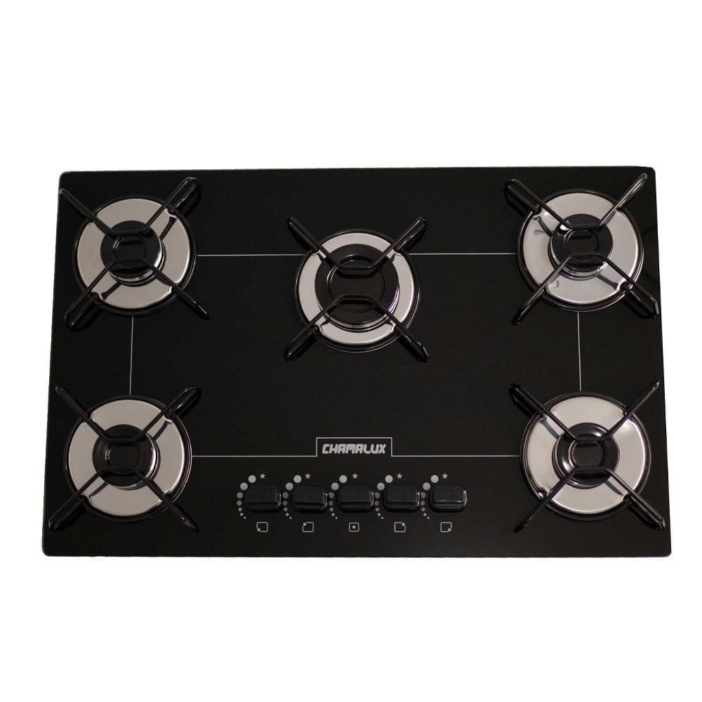 Cooktop 5 Bocas Ultra Chama Chamalux Preto Bivolt
