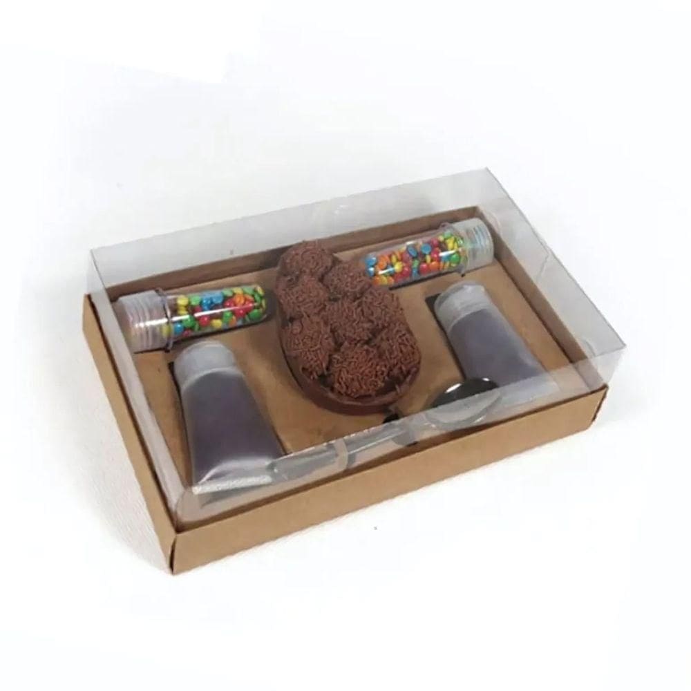 Kit Confeiteiro Ovo De Colher Páscoa Kraft - 100g