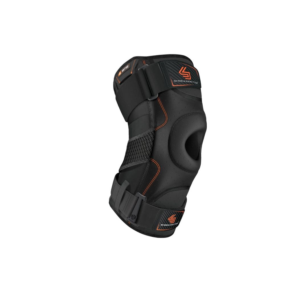 Knee Support Shock Doctor com dobradiças duplas, preto, tamanho L