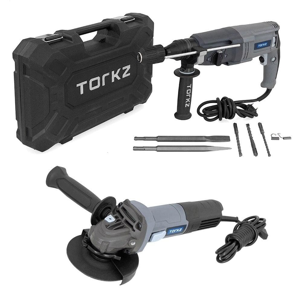 Martelete Perfurador Rompedor Torkz TRE0002 e Esmerilhadeira Angular 4.1/2" (115mm) TRE0003