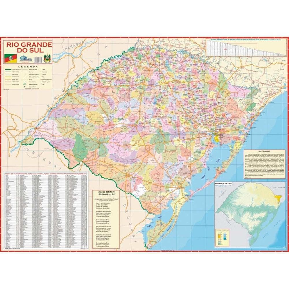 Mapa Escolar Estado De Rio Grande Do Sul