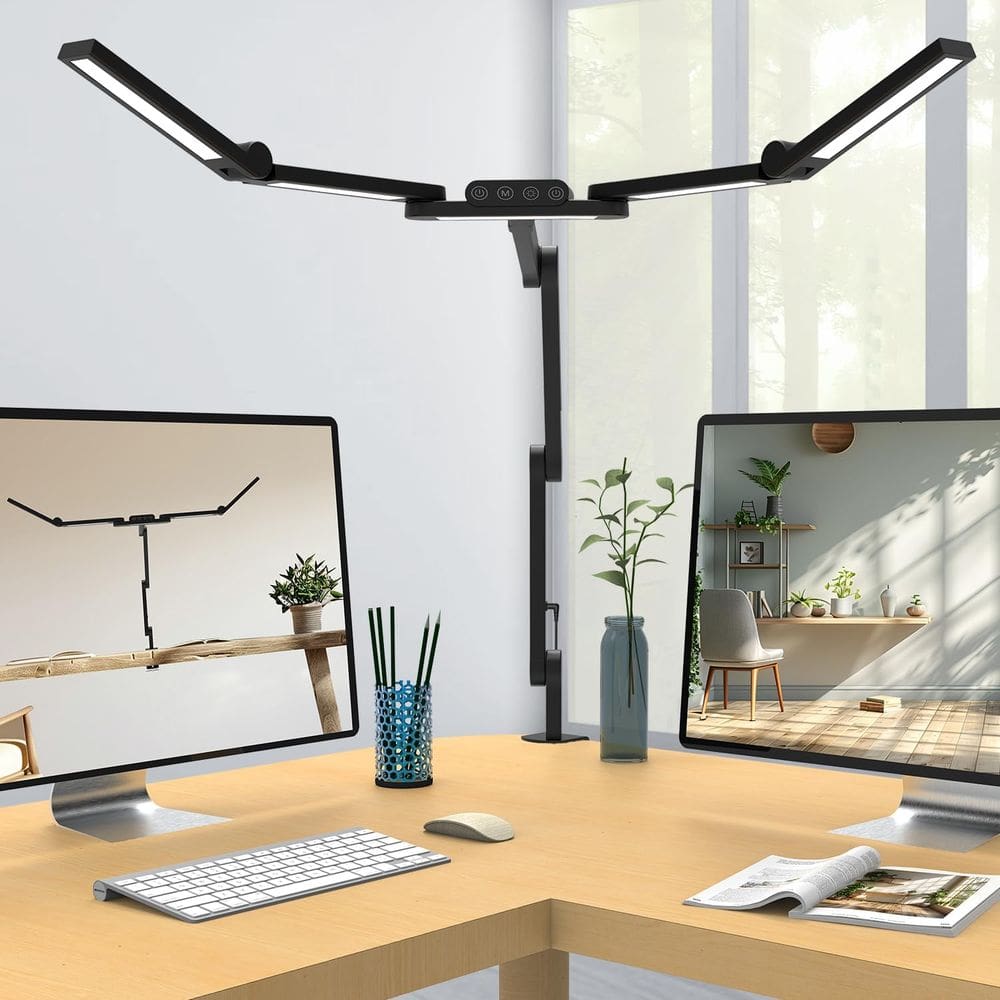 Candeeiro de mesa EPABINA Architect com 5 barras de luz LED de 24W