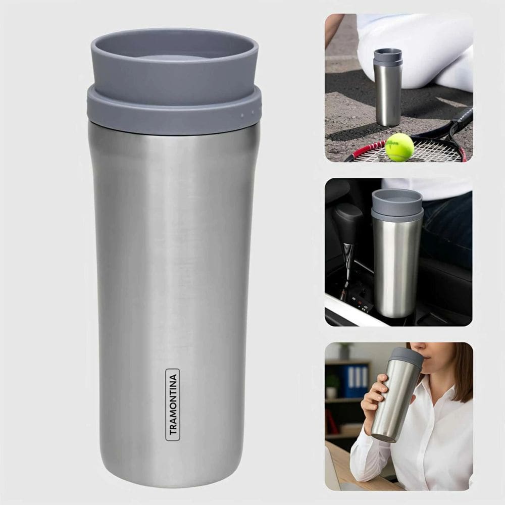 Copo Térmico em Aço Inox e Tampa com Bocal 360° 460 ml Tramontina