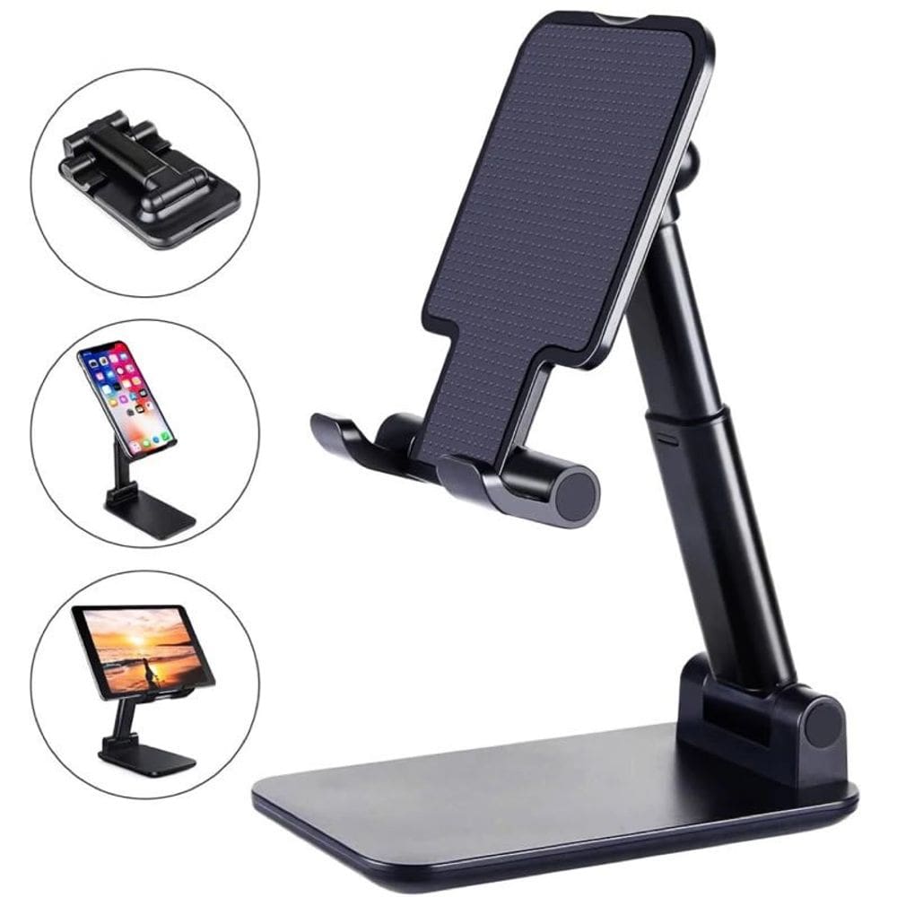 Suporte Para Celular e Tablet Ajustável Apoio de Mesa Ergonômico Dobravel Universal
