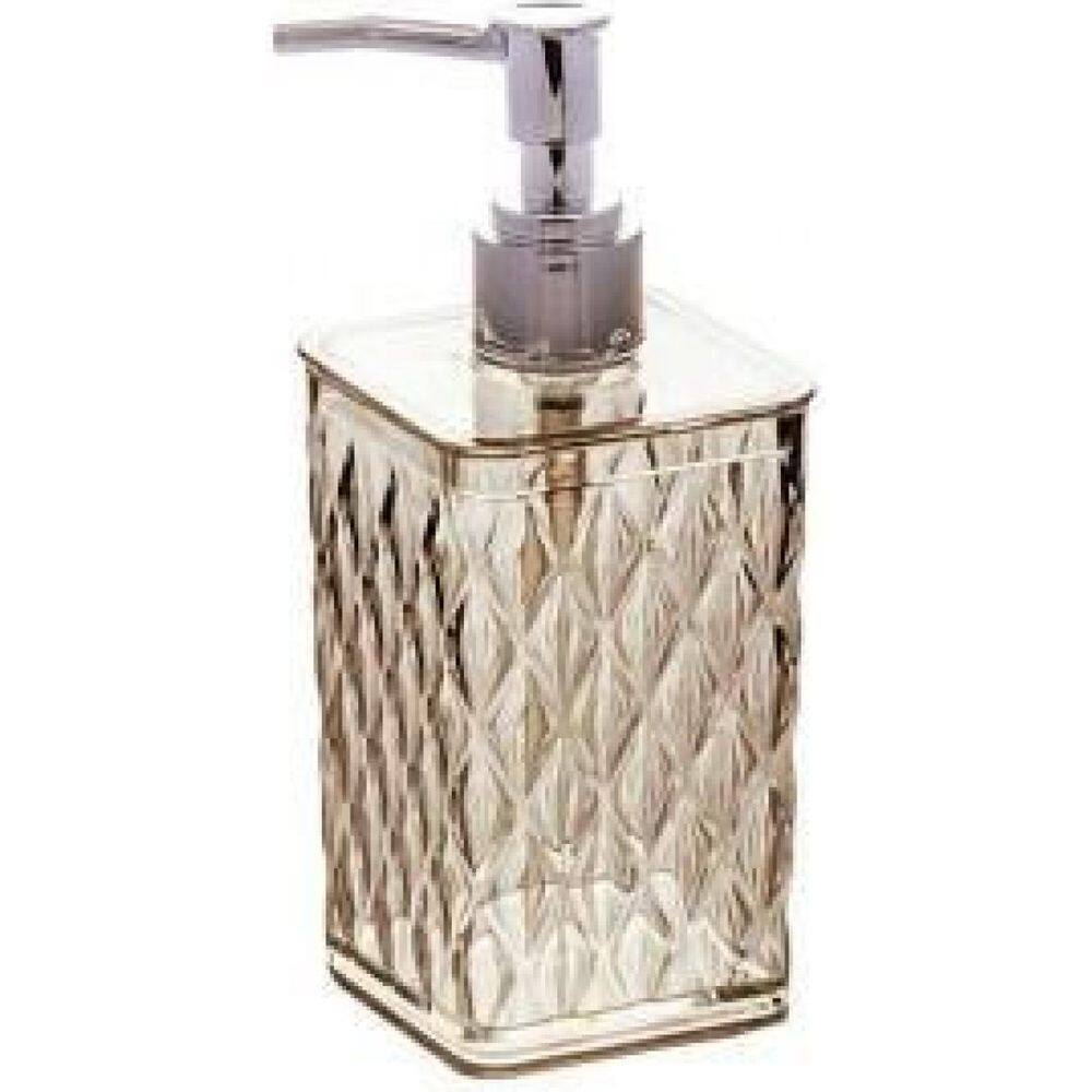 Porta Sabonete Líquido 285 Ml Cristal Glamour Ambar Plasutil