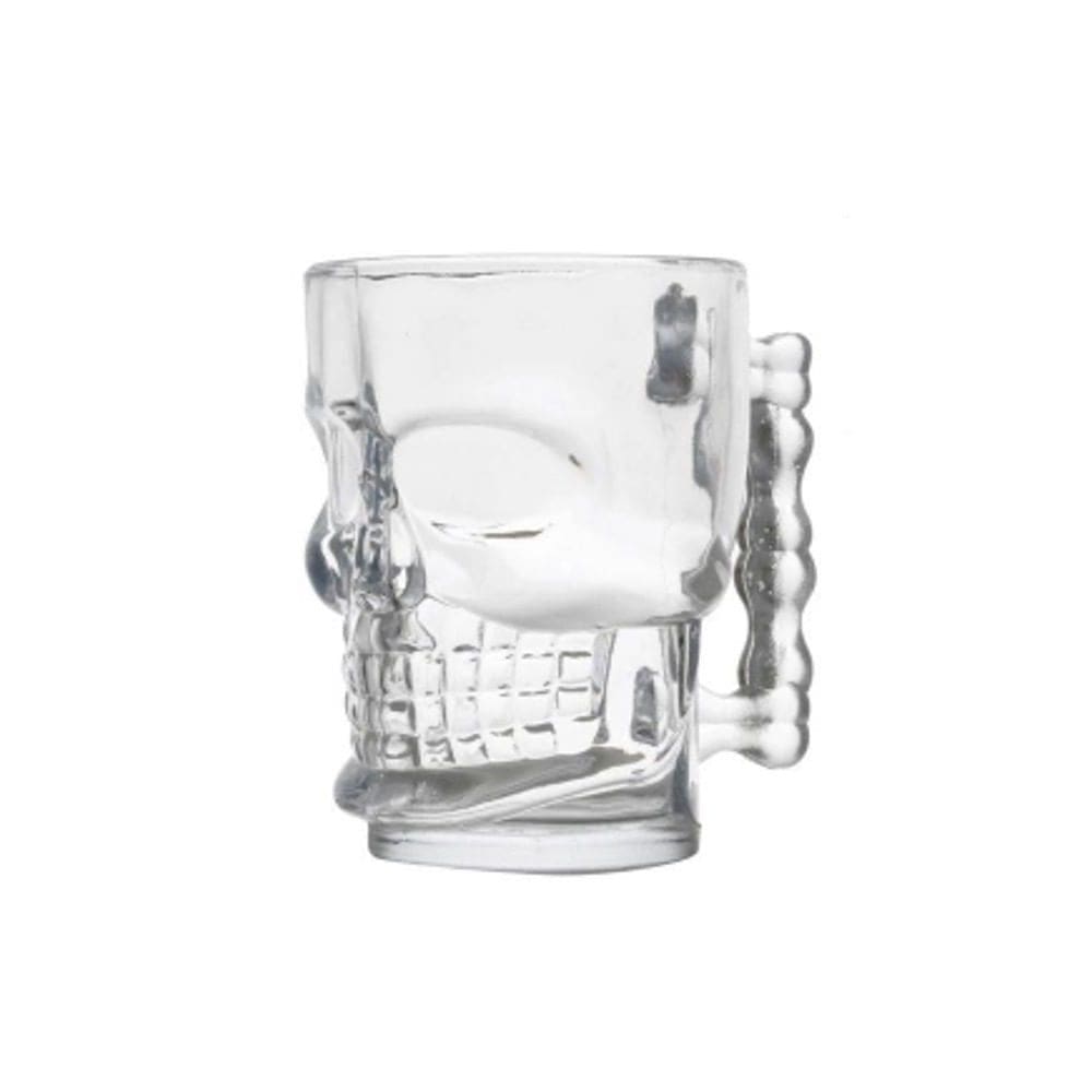 Caneca Caveira Rock Style Vidro 510 Ml