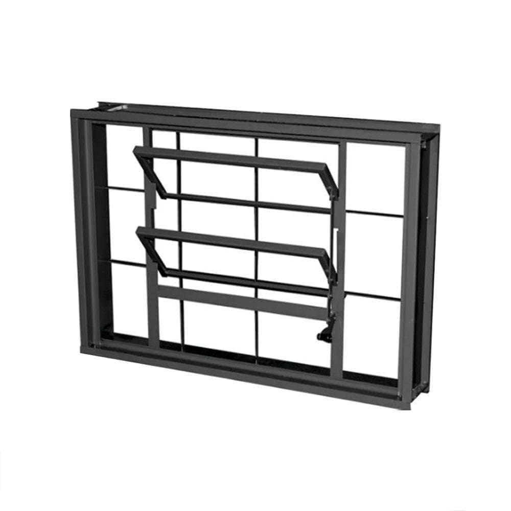 Vitrô Basculante Em Aço Com Grade Quadriculada 80x60 R120 Tradição